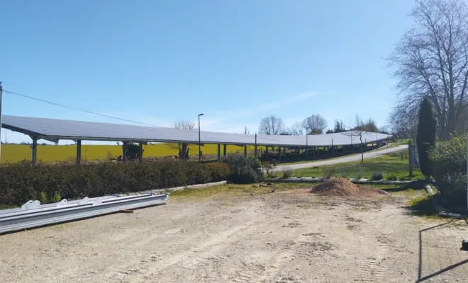 agrandissement et couverture des parkings du lac avec des panneaux photovoltaïques, Toulouse, Aquaparc Toulouse